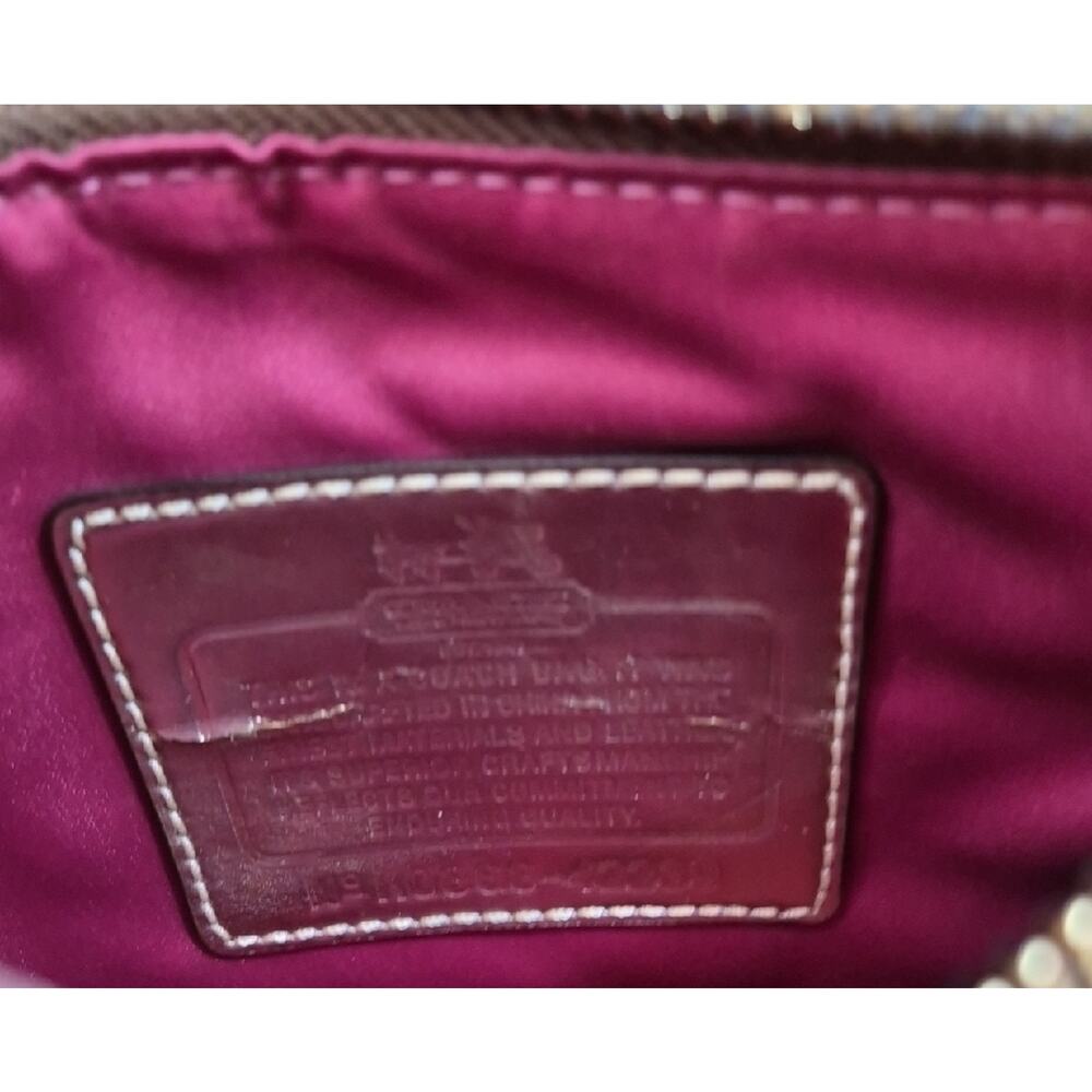 Coach Gold Tattersall With Script Logo Crossbody Bag in Cream and Gold Accents - Picture 12 of 16